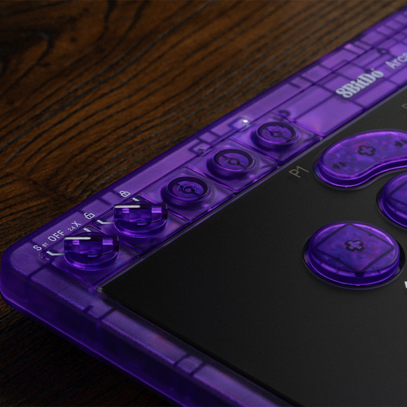 8BitDo Arcade Controller - Transparent Purple Signature Edition image 10