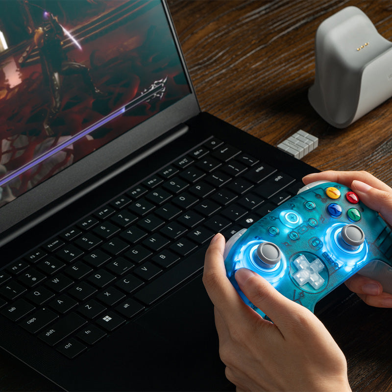 8BitDo Ultimate 2 Wireless Controller - Clear Blue image 12
