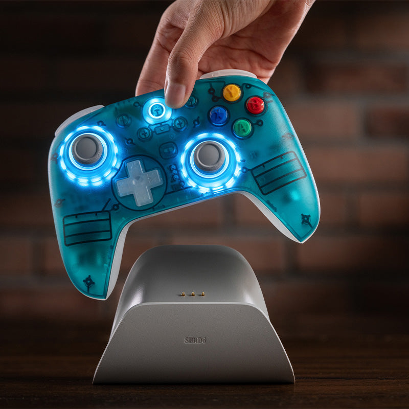 8BitDo Ultimate 2 Wireless Controller - Clear Blue image 14