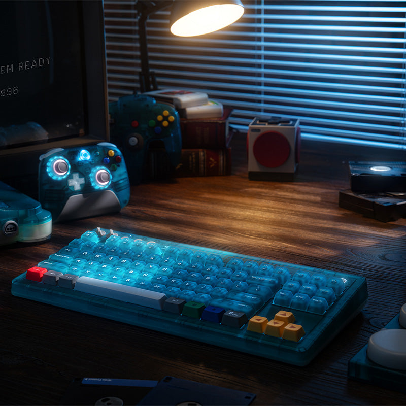8BitDo Retro 87 Keyboard - Clear Blue image 4